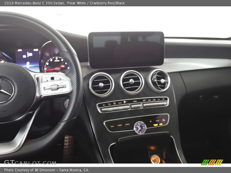 Polar White / Cranberry Red/Black 2019 Mercedes-Benz C 300 Sedan
