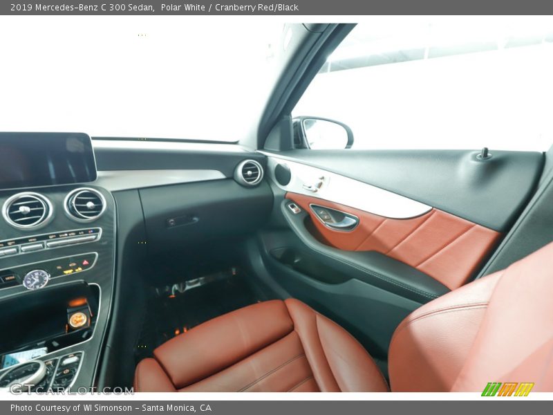 Polar White / Cranberry Red/Black 2019 Mercedes-Benz C 300 Sedan