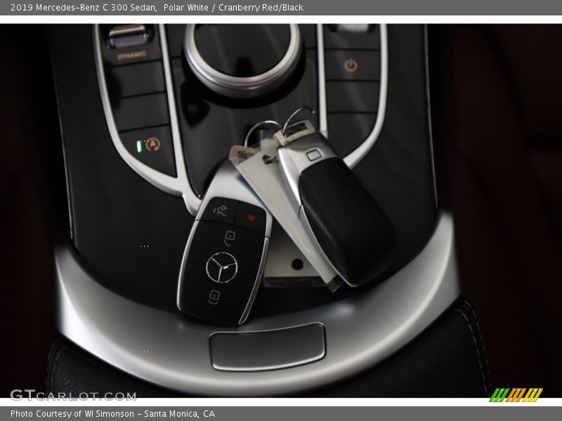Polar White / Cranberry Red/Black 2019 Mercedes-Benz C 300 Sedan