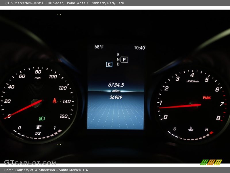 Polar White / Cranberry Red/Black 2019 Mercedes-Benz C 300 Sedan