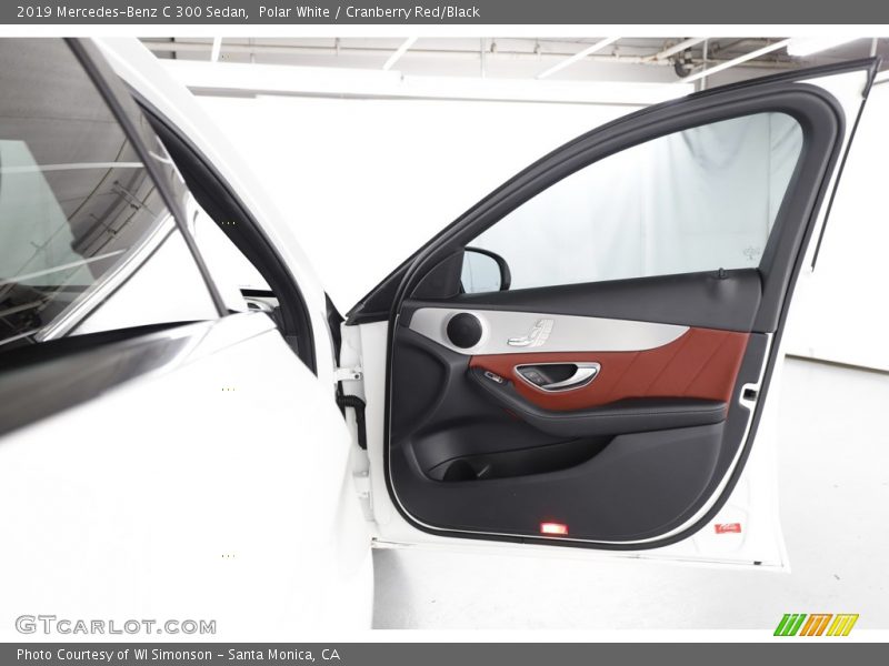 Polar White / Cranberry Red/Black 2019 Mercedes-Benz C 300 Sedan