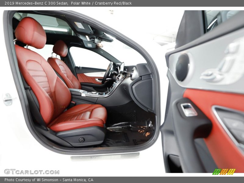 Polar White / Cranberry Red/Black 2019 Mercedes-Benz C 300 Sedan