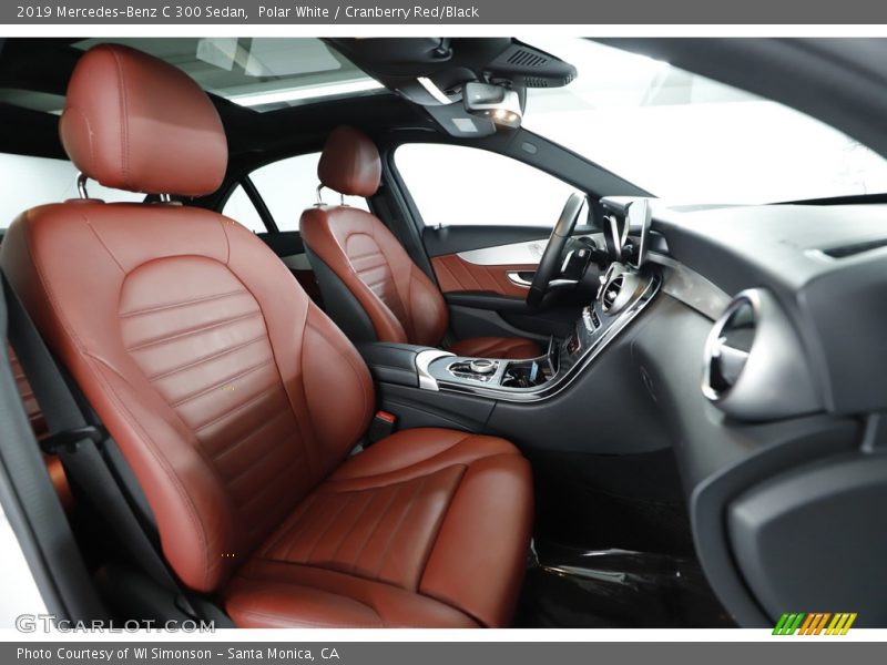 Polar White / Cranberry Red/Black 2019 Mercedes-Benz C 300 Sedan