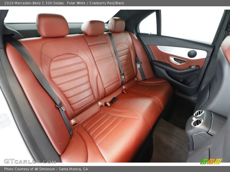 Polar White / Cranberry Red/Black 2019 Mercedes-Benz C 300 Sedan