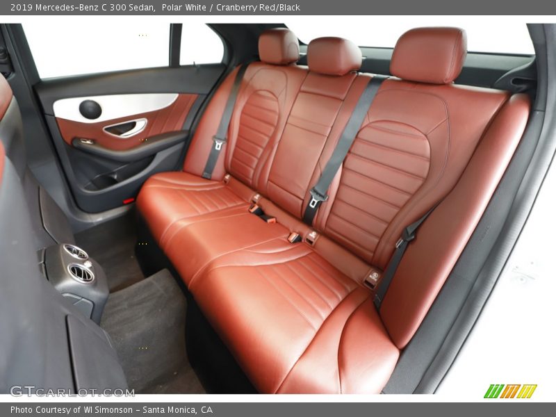 Polar White / Cranberry Red/Black 2019 Mercedes-Benz C 300 Sedan