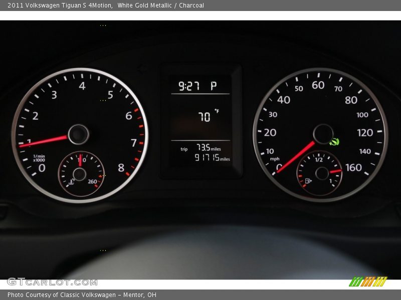 White Gold Metallic / Charcoal 2011 Volkswagen Tiguan S 4Motion