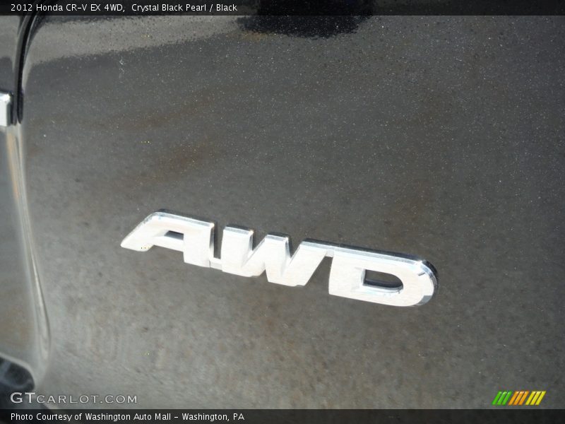 Crystal Black Pearl / Black 2012 Honda CR-V EX 4WD