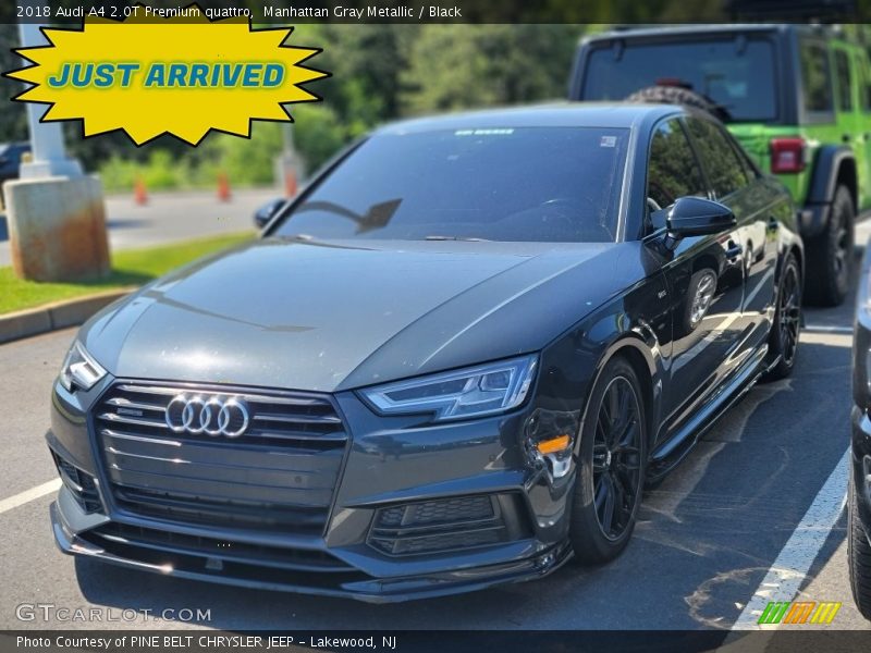 Manhattan Gray Metallic / Black 2018 Audi A4 2.0T Premium quattro