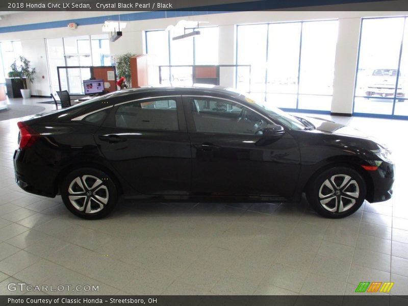Crystal Black Pearl / Black 2018 Honda Civic LX Sedan