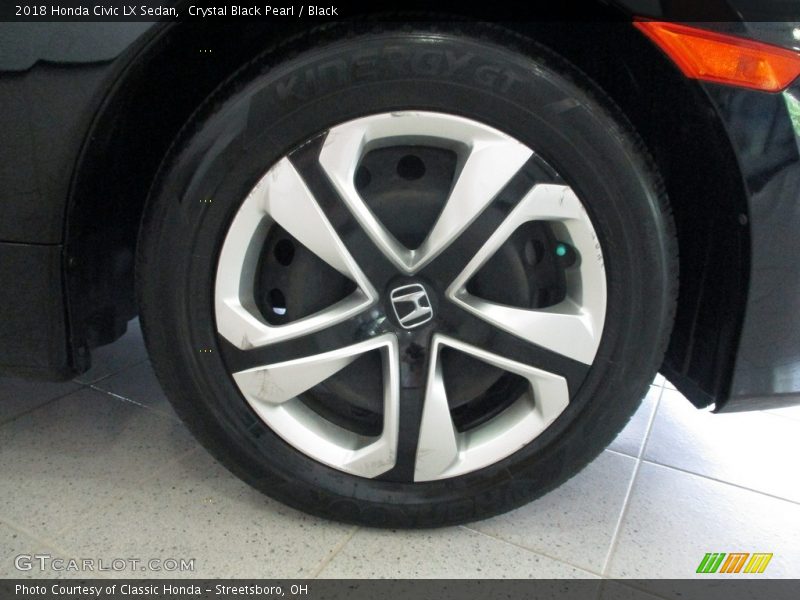 Crystal Black Pearl / Black 2018 Honda Civic LX Sedan