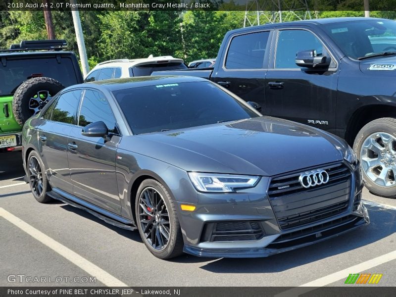 Manhattan Gray Metallic / Black 2018 Audi A4 2.0T Premium quattro