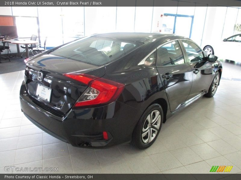 Crystal Black Pearl / Black 2018 Honda Civic LX Sedan