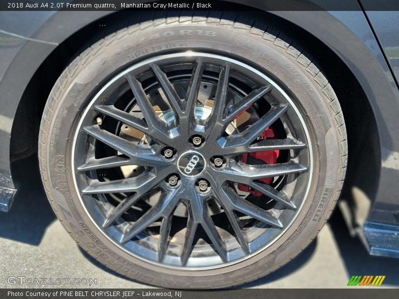 Manhattan Gray Metallic / Black 2018 Audi A4 2.0T Premium quattro