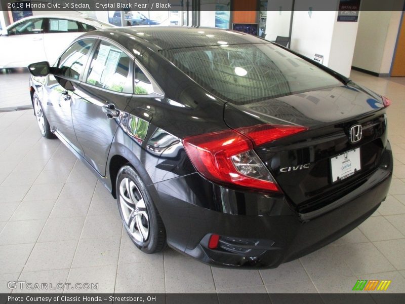 Crystal Black Pearl / Black 2018 Honda Civic LX Sedan