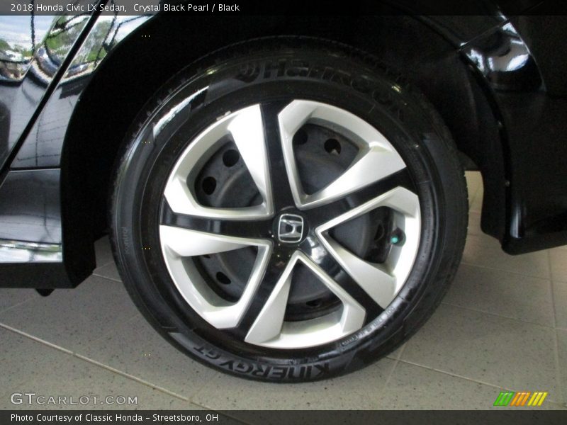 Crystal Black Pearl / Black 2018 Honda Civic LX Sedan