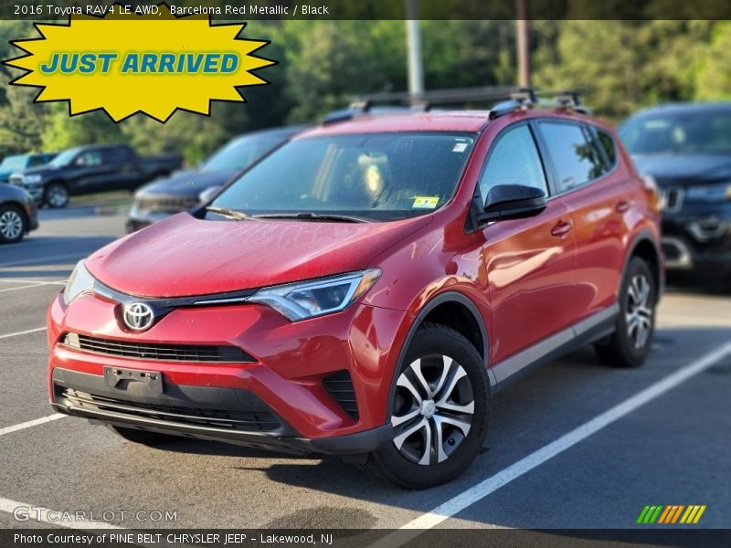 Barcelona Red Metallic / Black 2016 Toyota RAV4 LE AWD