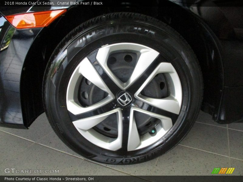 Crystal Black Pearl / Black 2018 Honda Civic LX Sedan