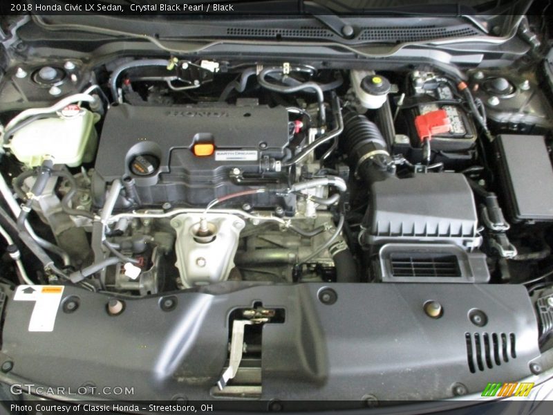 Crystal Black Pearl / Black 2018 Honda Civic LX Sedan
