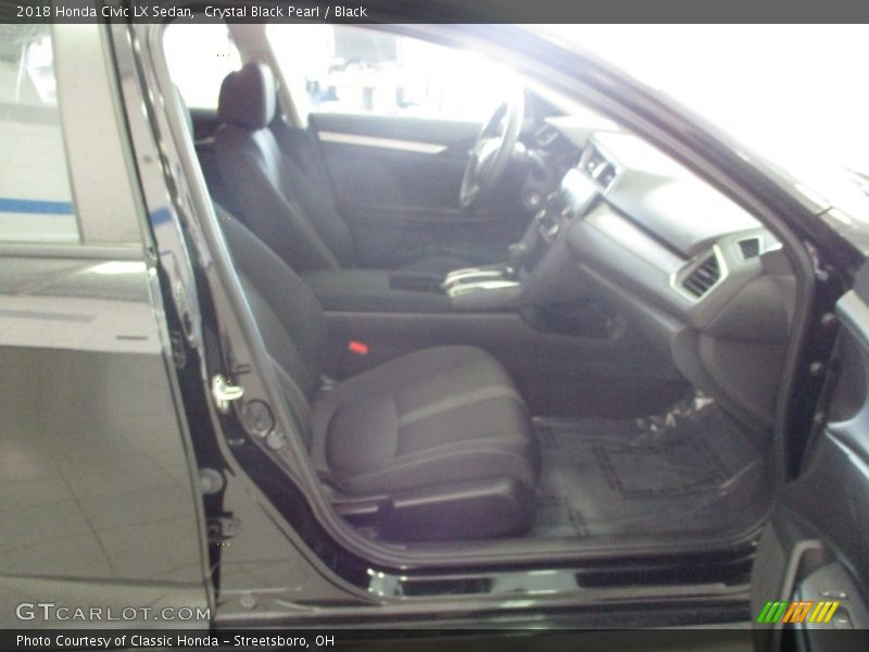 Crystal Black Pearl / Black 2018 Honda Civic LX Sedan