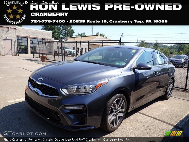 Gravity Grey / Black 2019 Kia Forte EX