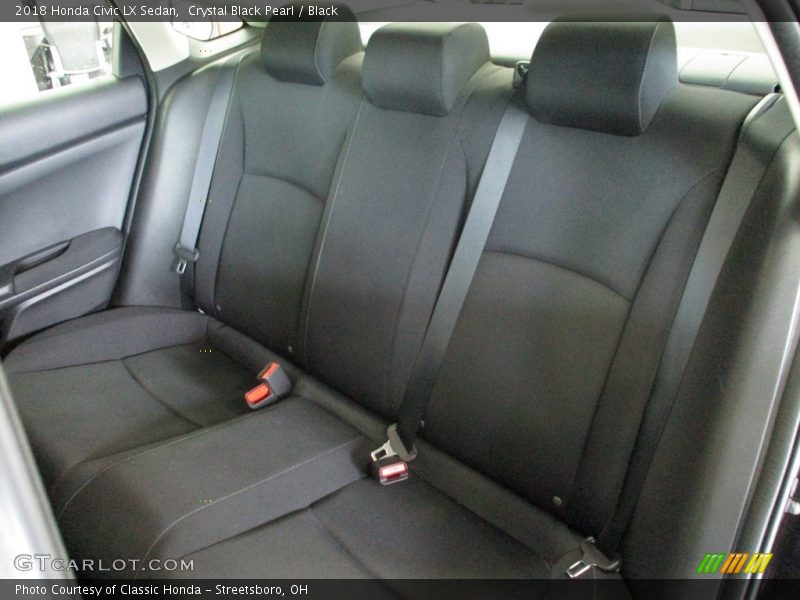 Crystal Black Pearl / Black 2018 Honda Civic LX Sedan