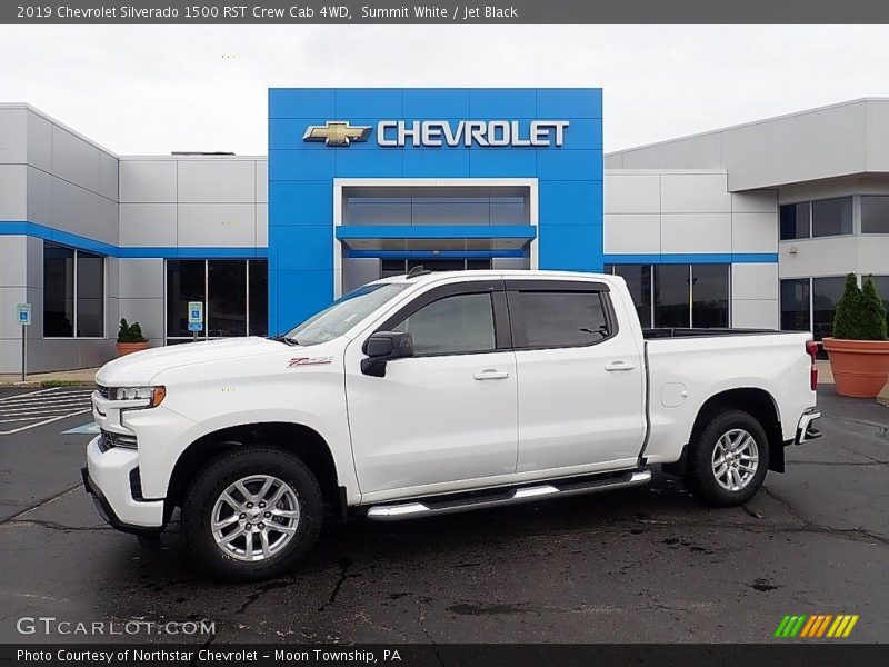 Summit White / Jet Black 2019 Chevrolet Silverado 1500 RST Crew Cab 4WD
