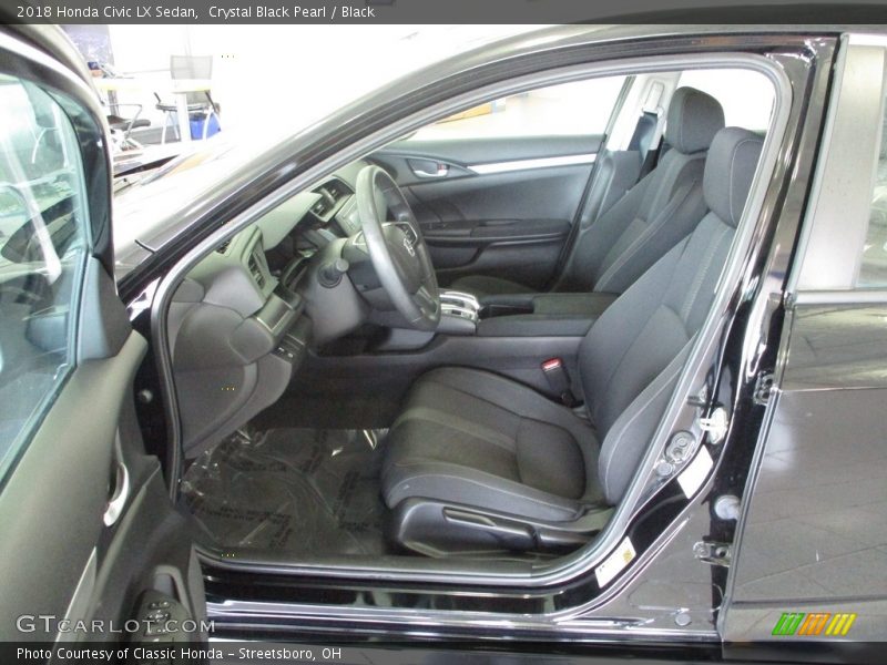 Crystal Black Pearl / Black 2018 Honda Civic LX Sedan