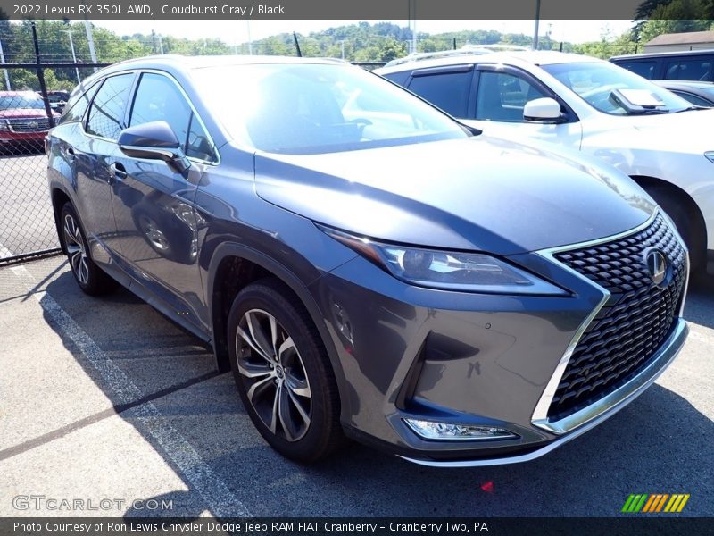 Cloudburst Gray / Black 2022 Lexus RX 350L AWD