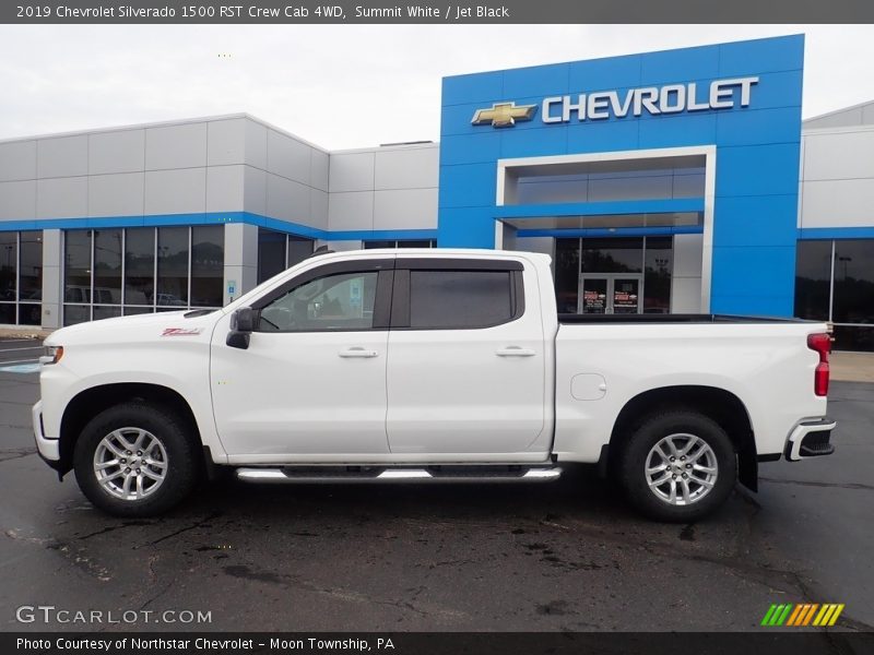 Summit White / Jet Black 2019 Chevrolet Silverado 1500 RST Crew Cab 4WD