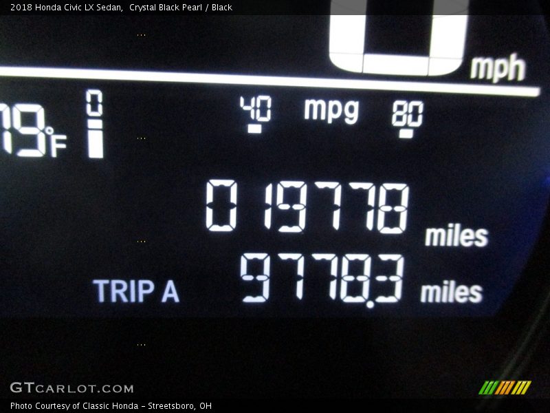 Crystal Black Pearl / Black 2018 Honda Civic LX Sedan