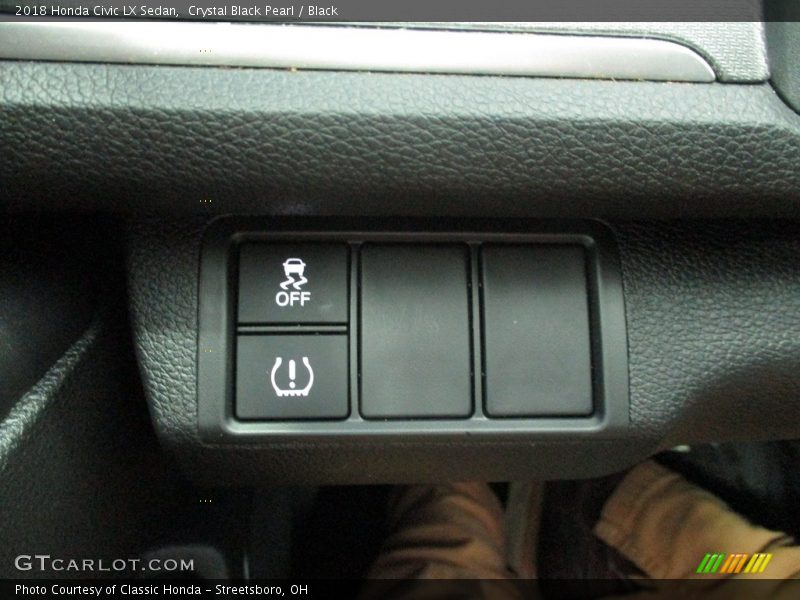 Crystal Black Pearl / Black 2018 Honda Civic LX Sedan