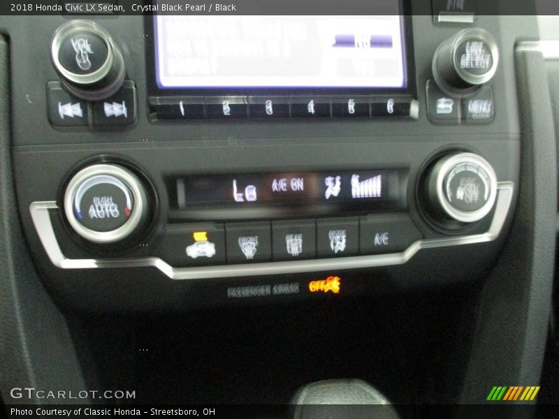 Crystal Black Pearl / Black 2018 Honda Civic LX Sedan