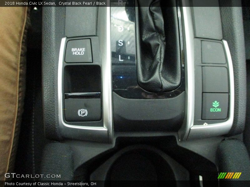 Crystal Black Pearl / Black 2018 Honda Civic LX Sedan