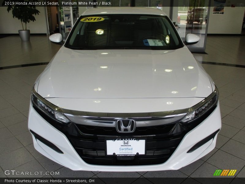 Platinum White Pearl / Black 2019 Honda Accord LX Sedan