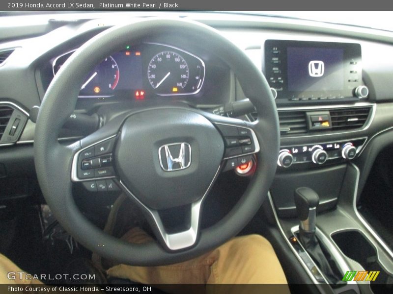 Platinum White Pearl / Black 2019 Honda Accord LX Sedan