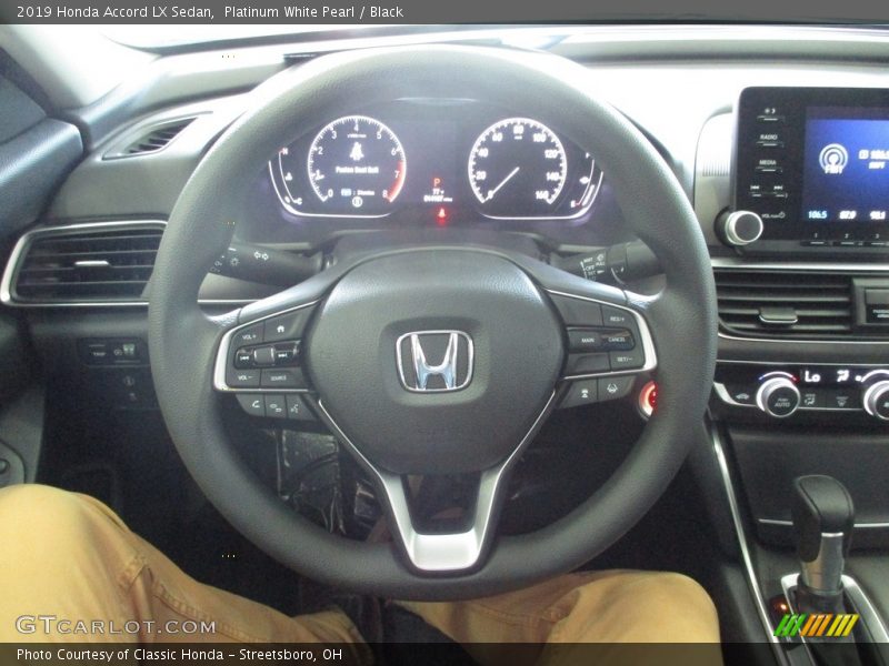 Platinum White Pearl / Black 2019 Honda Accord LX Sedan