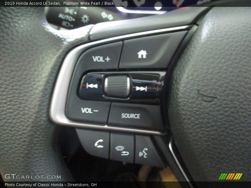 Platinum White Pearl / Black 2019 Honda Accord LX Sedan