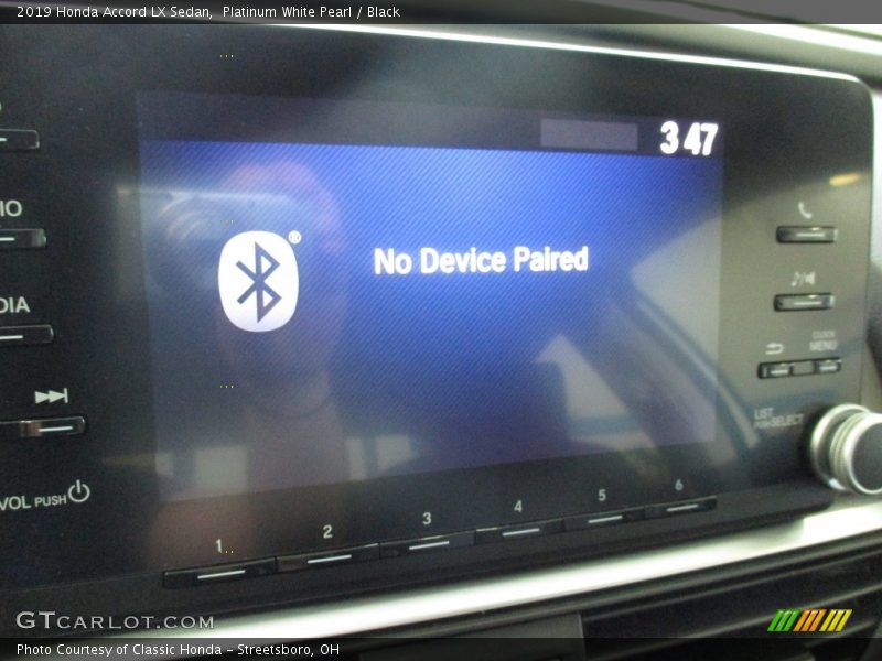 Platinum White Pearl / Black 2019 Honda Accord LX Sedan