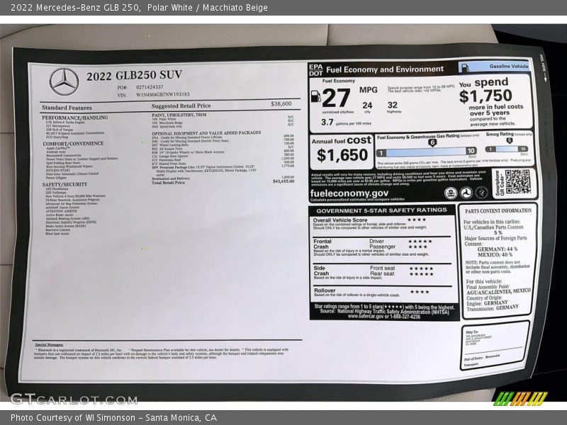 Polar White / Macchiato Beige 2022 Mercedes-Benz GLB 250