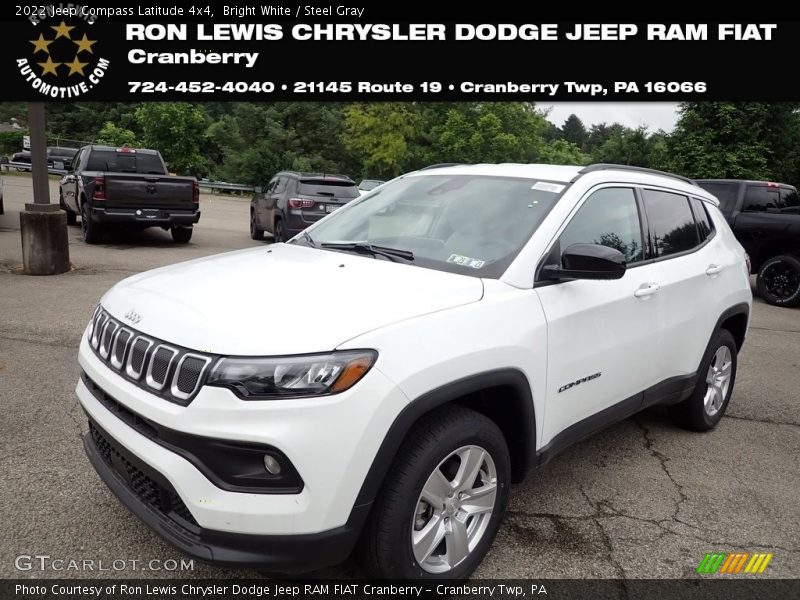 Bright White / Steel Gray 2022 Jeep Compass Latitude 4x4