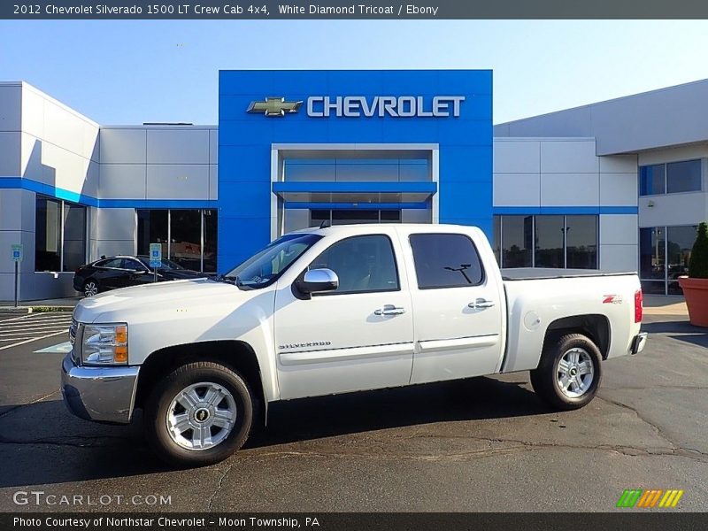 White Diamond Tricoat / Ebony 2012 Chevrolet Silverado 1500 LT Crew Cab 4x4