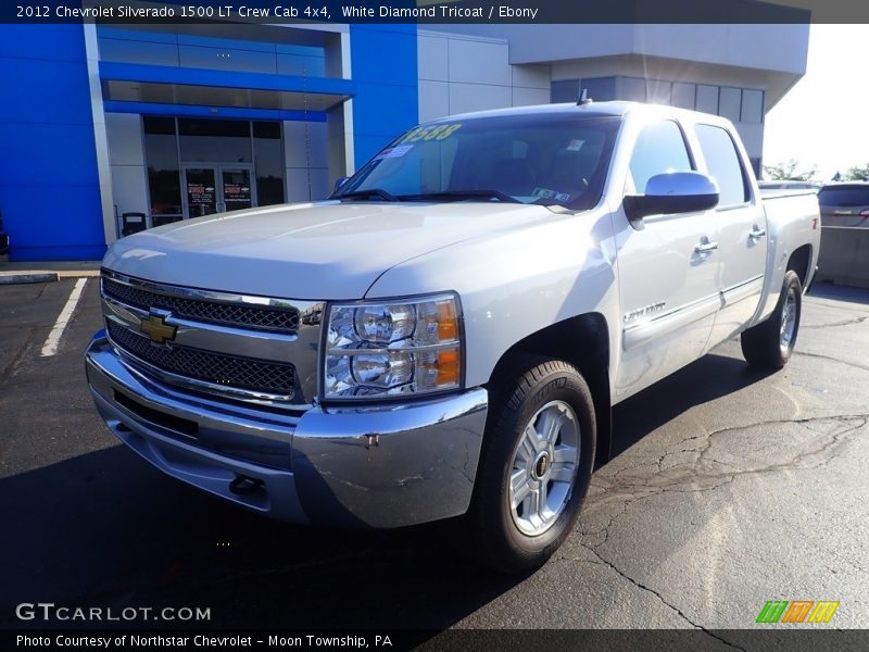 White Diamond Tricoat / Ebony 2012 Chevrolet Silverado 1500 LT Crew Cab 4x4