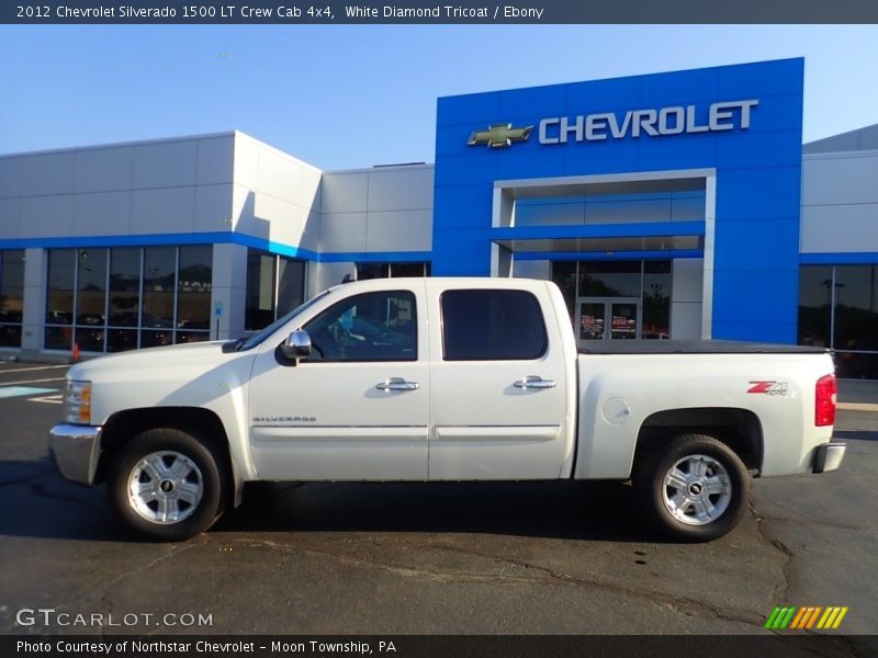 White Diamond Tricoat / Ebony 2012 Chevrolet Silverado 1500 LT Crew Cab 4x4