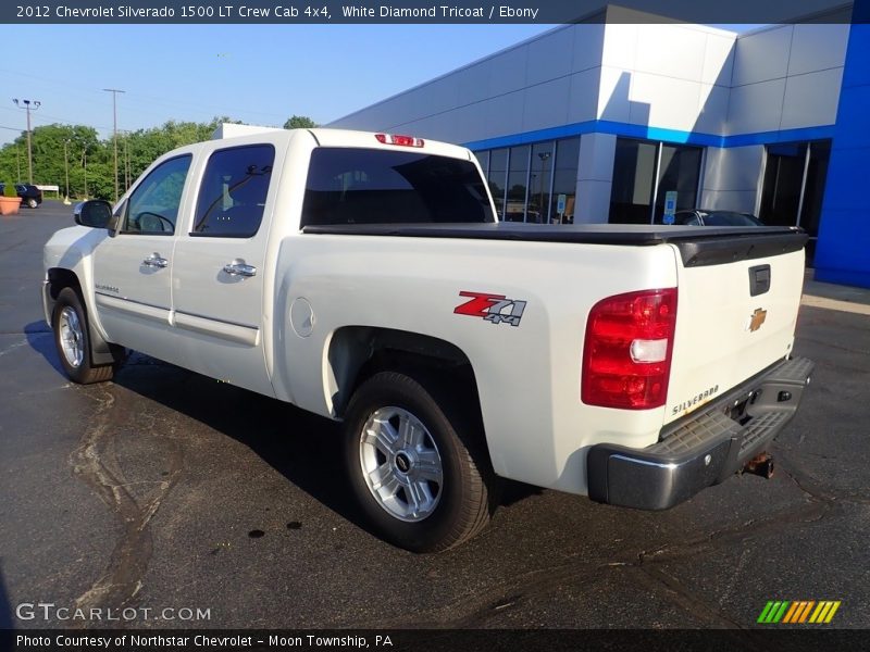 White Diamond Tricoat / Ebony 2012 Chevrolet Silverado 1500 LT Crew Cab 4x4