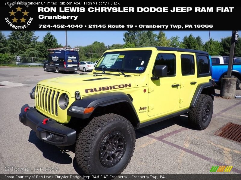 High Velocity / Black 2022 Jeep Wrangler Unlimited Rubicon 4x4