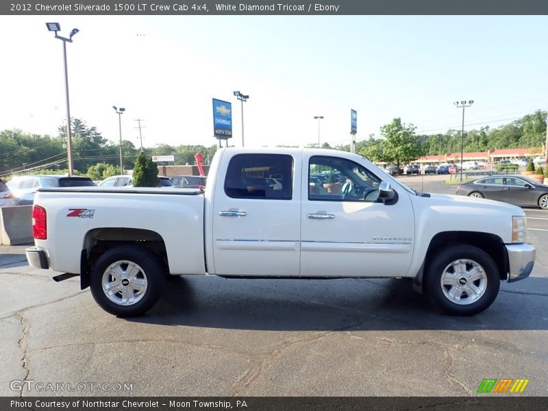 White Diamond Tricoat / Ebony 2012 Chevrolet Silverado 1500 LT Crew Cab 4x4