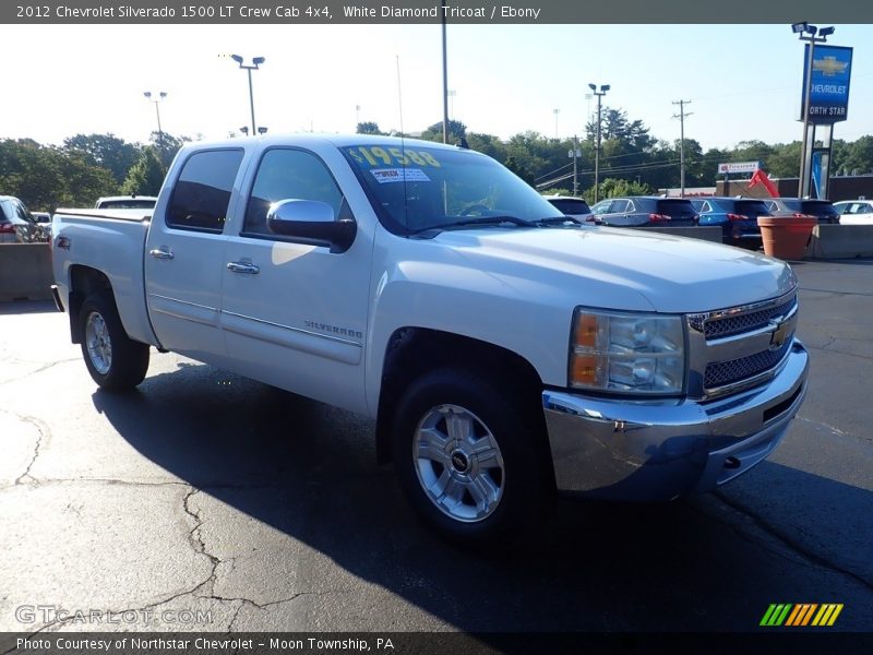 White Diamond Tricoat / Ebony 2012 Chevrolet Silverado 1500 LT Crew Cab 4x4