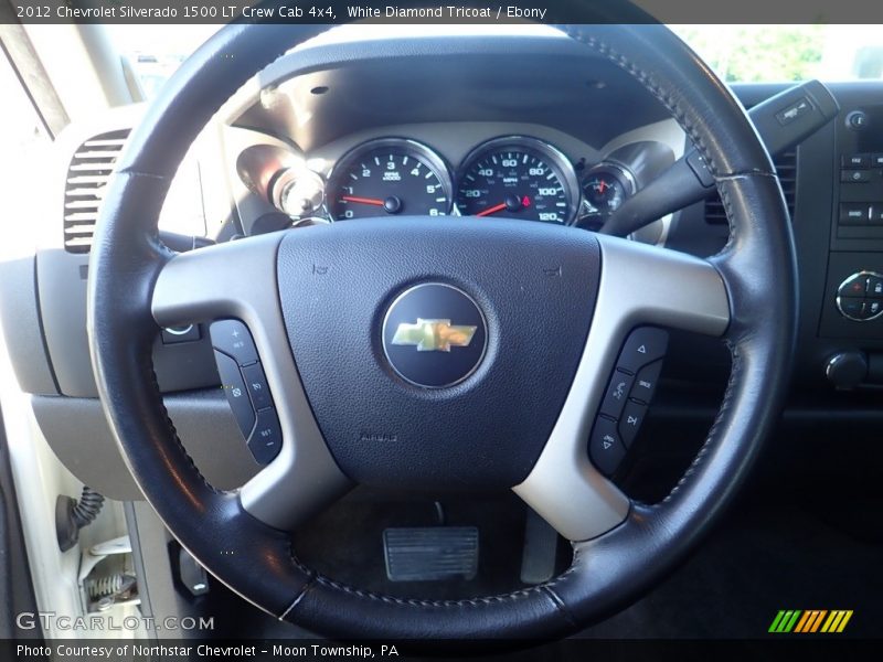 White Diamond Tricoat / Ebony 2012 Chevrolet Silverado 1500 LT Crew Cab 4x4