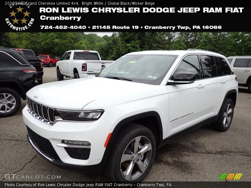 Bright White / Global Black/Wicker Beige 2022 Jeep Grand Cherokee Limited 4x4