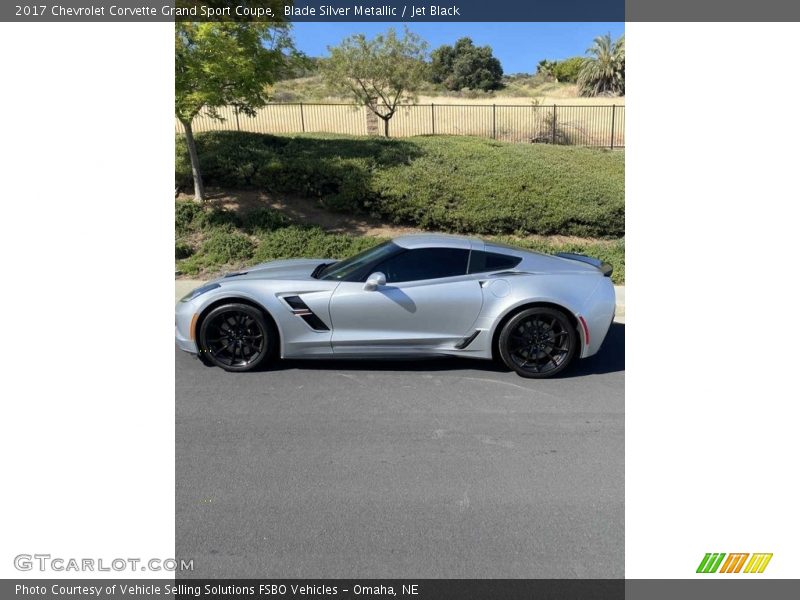 Blade Silver Metallic / Jet Black 2017 Chevrolet Corvette Grand Sport Coupe
